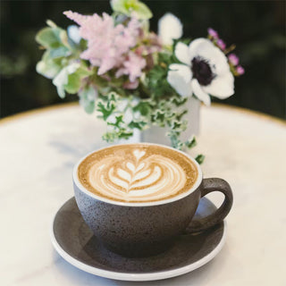 Latte and Flowers
